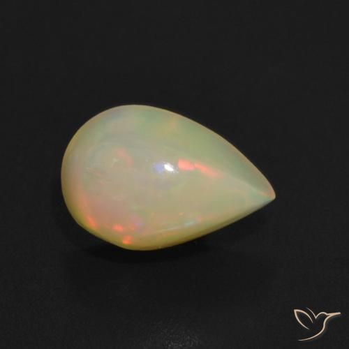 Opala Multicolorido Natural 1.36ct, Formato de pêra, Transparente