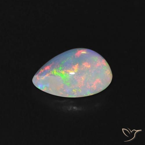 Opala Multicolorido Natural 0.50ct, Formato de pêra, Transparente