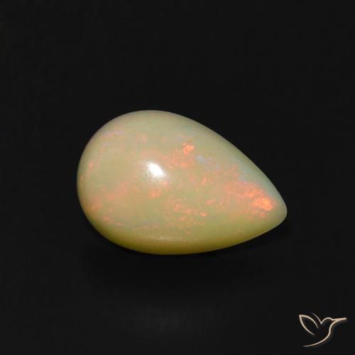 Opala Multicolorido Natural 0.74ct, Formato de pêra, Transparente