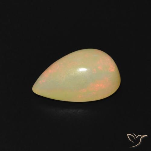 Opala Multicolorido Natural 0.74ct, Formato de pêra, Transparente