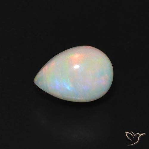 0.64ct Natural Multicolorido Opala, Formato de pêra, Transparente
