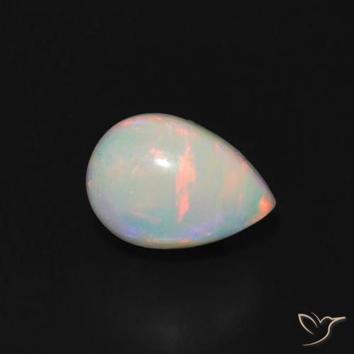 Opala Multicolorido Natural 0.64ct, Formato de pêra, Transparente
