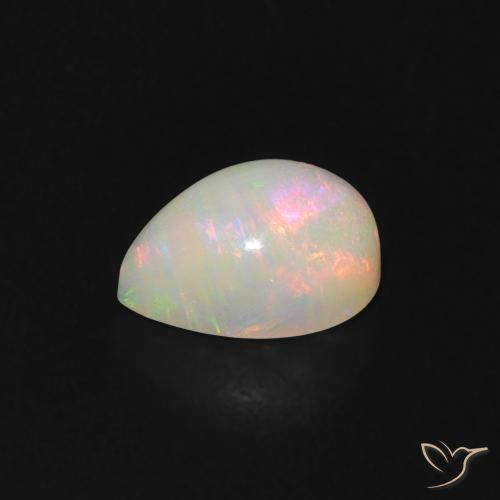 Opala Multicolorido Natural 0.64ct, Formato de pêra, Transparente