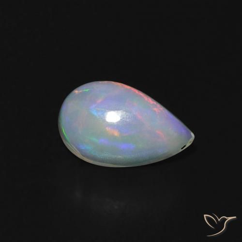 Opala Multicolorido Natural 0.61ct, Formato de pêra, Transparente