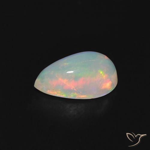Opala Multicolorido Natural 0.61ct, Formato de pêra, Transparente