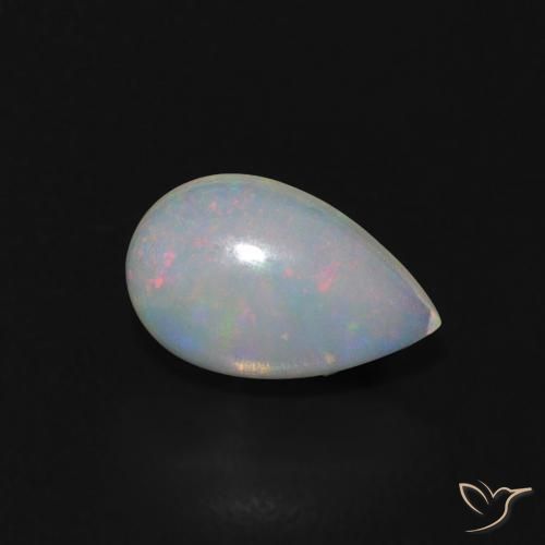 Opala Multicolorido Natural 0.59ct, Formato de pêra, Transparente