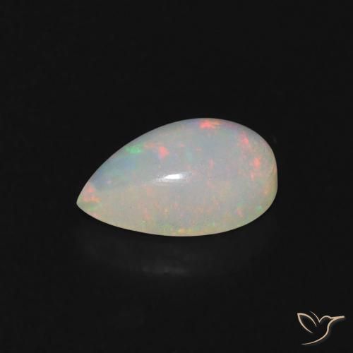 Opala Multicolorido Natural 0.59ct, Formato de pêra, Transparente