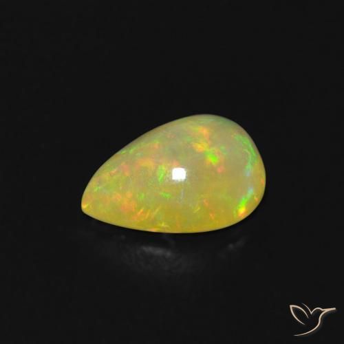 Opala Multicolorido Natural 0.66ct, Formato de pêra, Transparente