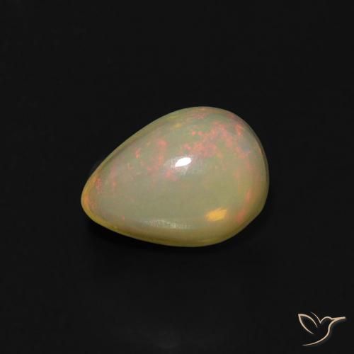 0.69ct Natural Multicolorido Opala, Formato de pêra, Transparente
