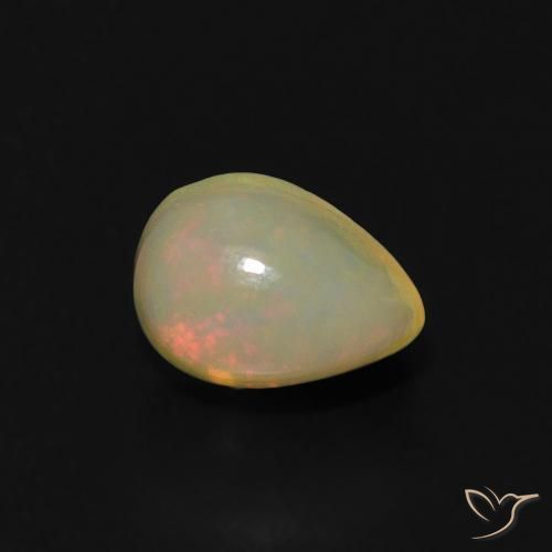 Opala Multicolorido Natural 0.69ct, Formato de pêra, Transparente