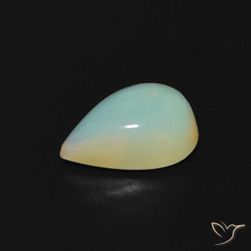Opala Multicolorido Natural 1.00ct, Formato de pêra, Transparente