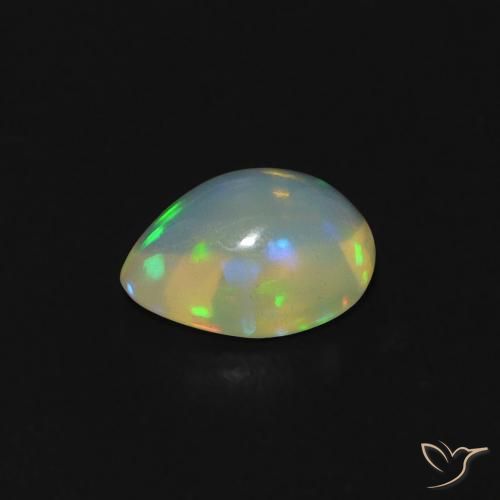 Opala Multicolorido Natural 0.56ct, Formato de pêra, Transparente