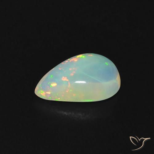 Opala Multicolorido Natural 0.87ct, Formato de pêra, Transparente