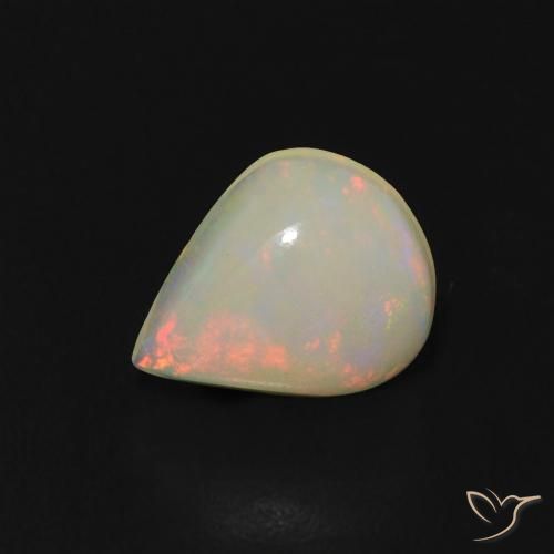 Opala Multicolorido Natural 0.67ct, Formato de pêra, Transparente