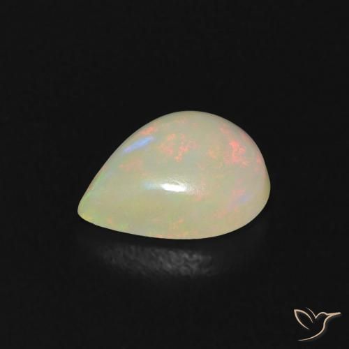 Opala Multicolorido Natural 0.67ct, Formato de pêra, Transparente