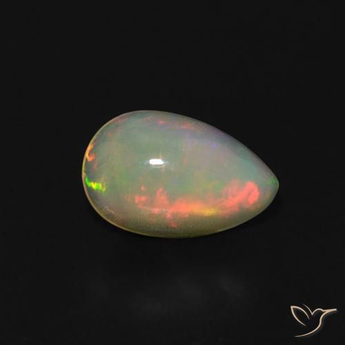Opala Multicolorido Natural 0.57ct, Formato de pêra, Transparente