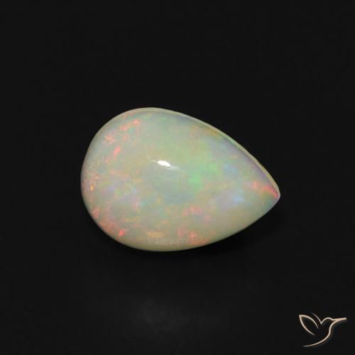 Opala Multicolorido Natural 0.45ct, Formato de pêra, Transparente