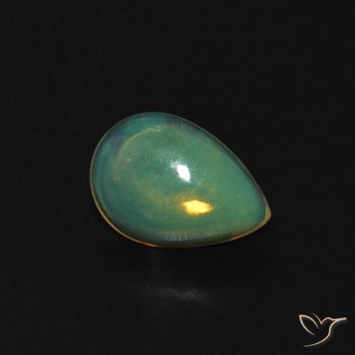 Opala Multicolorido Natural 0.36ct, Formato de pêra, Transparente