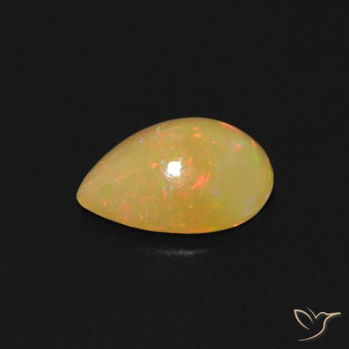 Opala Multicolorido Natural 0.68ct, Formato de pêra, Transparente