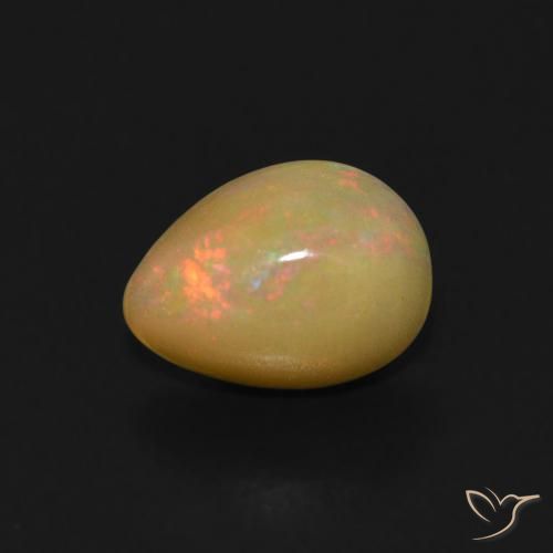 0.48ct Natural Multicolorido Opala, Formato de pêra, Transparente