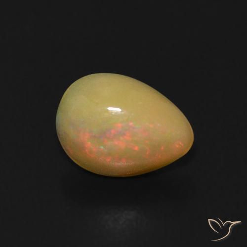 Opala Multicolorido Natural 0.48ct, Formato de pêra, Transparente