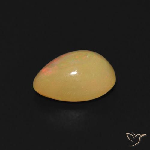 Opala Multicolorido Natural 0.48ct, Formato de pêra, Transparente