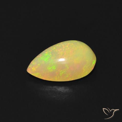 Opala Multicolorido Natural 0.55ct, Formato de pêra, Transparente