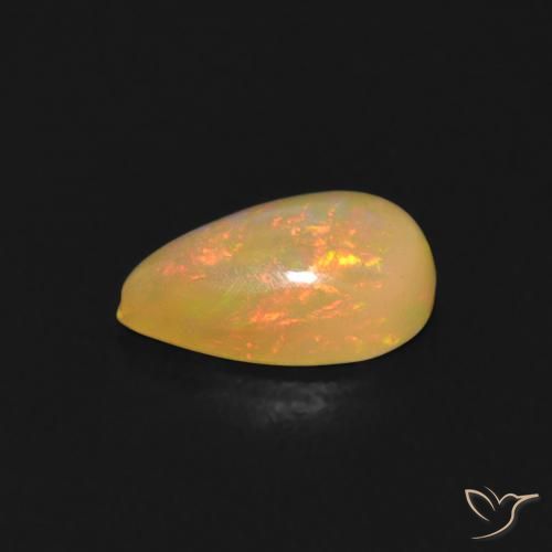 Opala Multicolorido Natural 0.53ct, Formato de pêra, Transparente