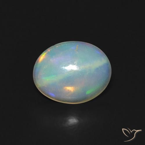 0.32ct Natural Multicolorido Opala, oval, Transparente