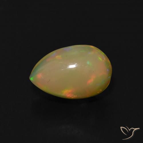 1.12ct Natural Multicolorido Opala, Formato de pêra, Transparente