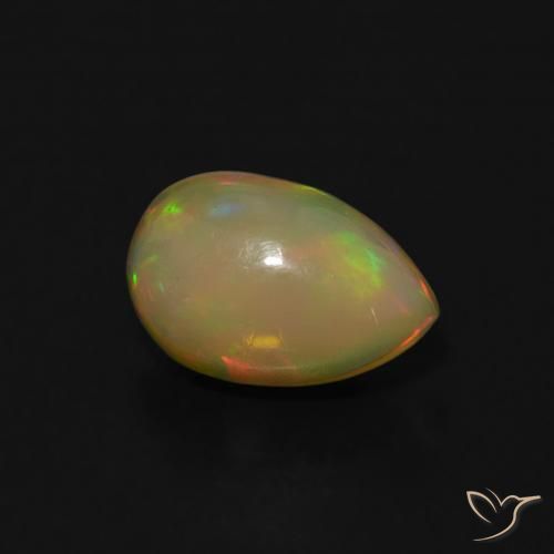 Opala Multicolorido Natural 1.12ct, Formato de pêra, Transparente