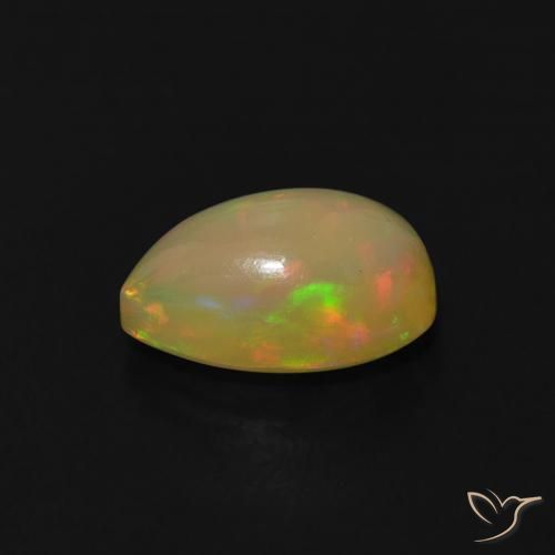 Opala Multicolorido Natural 1.12ct, Formato de pêra, Transparente