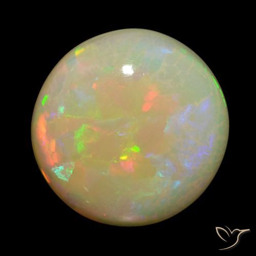 26.71ct Multicolorido Opala, Redondo, Opaco
