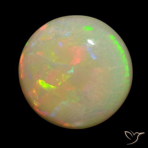 Opala Multicolorido Natural 26.71ct, Redondo, Opaco