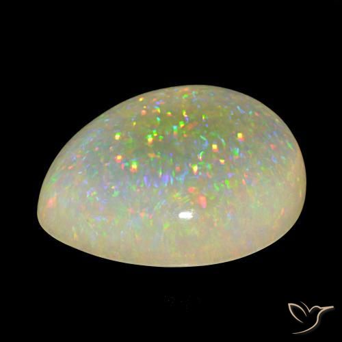 Opala Multicolorido Natural 25.86ct, Formato de pêra, Transparente