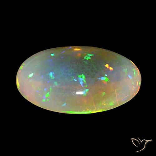 Opala Multicolorido Natural 22.77ct, oval, Transparente
