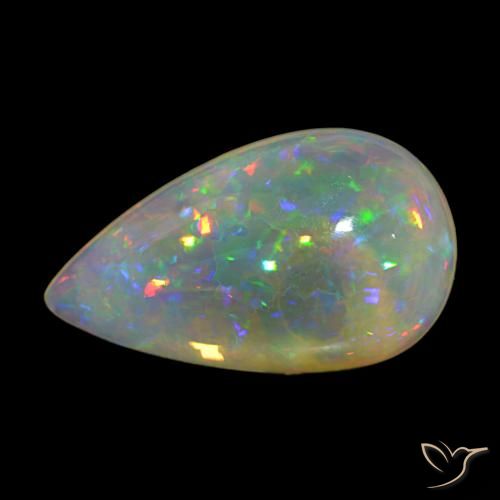 9.19ct Multicolorido Opala Pedras Preciosas, Formato de pêra, Transparente