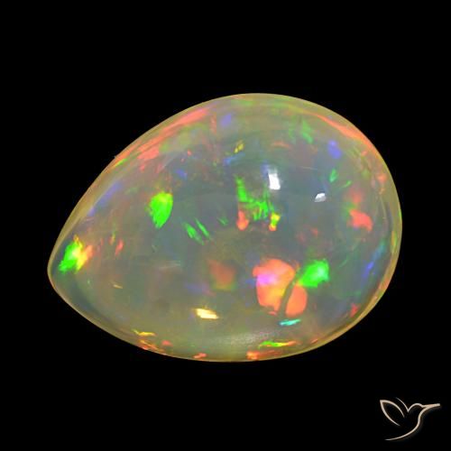 11.83ct Multicolorido Opala, Formato de pêra, Transparente