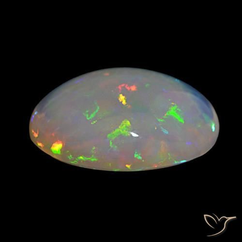 Opala multicolorido natural 15,82ct, corte oval, transparente