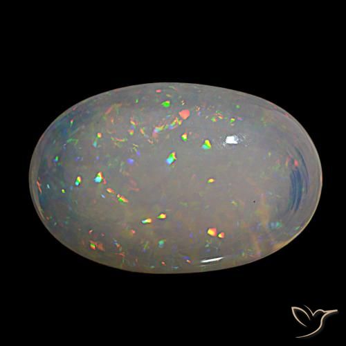 Opala Multicolorido Natural 21.09ct, Corte Oval, Transparente