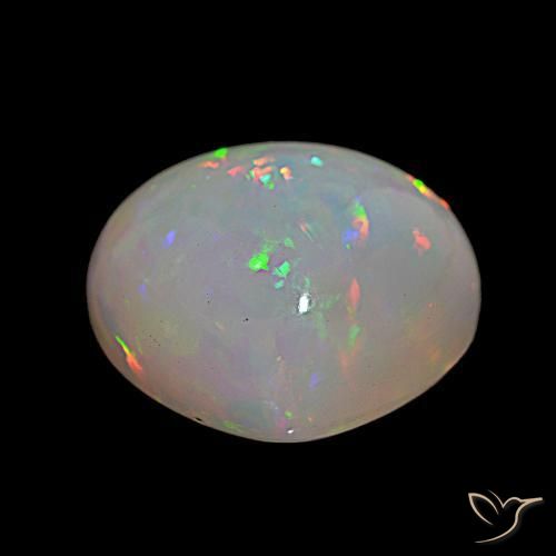 Opala multicolorido natural 14,76ct, formato de pêra, transparente