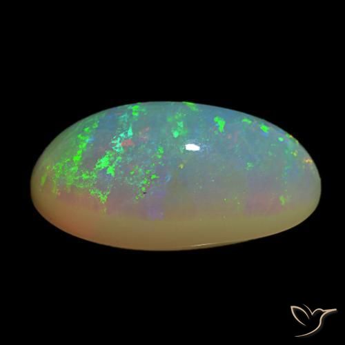 Opala multicolorido natural 13,37ct, corte oval, transparente