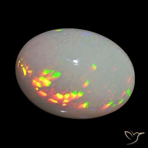 Opala Multicolorido Natural 21.94ct, Corte Oval, Opaco