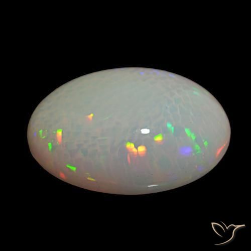 Opala Multicolorido Natural 21.94ct, Corte Oval, Opaco