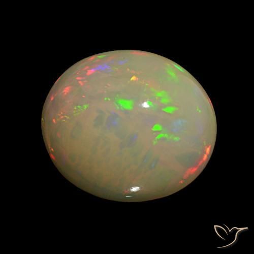 Opala Multicolorido Natural 15.13ct, Corte Oval, Opaco