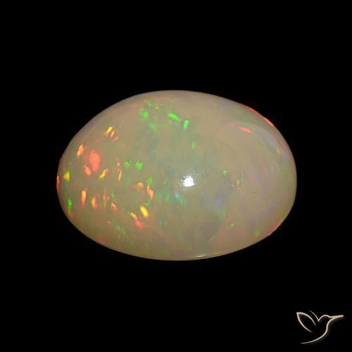 Opala Multicolorido Natural 15.13ct, Corte Oval, Opaco