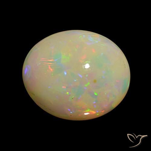 Opala Multicolorido Natural 13.15ct, Corte Oval, Opaco