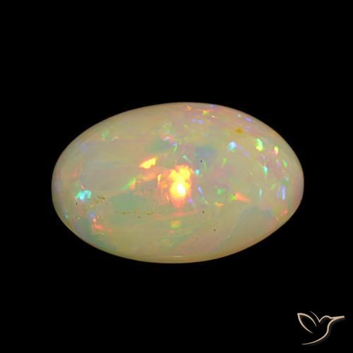 Opala Multicolorido Natural 13.15ct, Corte Oval, Opaco