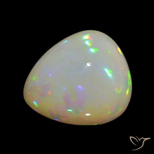 16.62ct Multicolorido Opala, Formato de pêra, Opaco