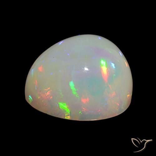 Opala Multicolorido Natural 16.62ct, Formato de pêra, Opaco